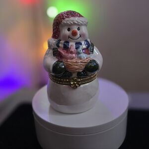 Festive Snowman Trinket Box